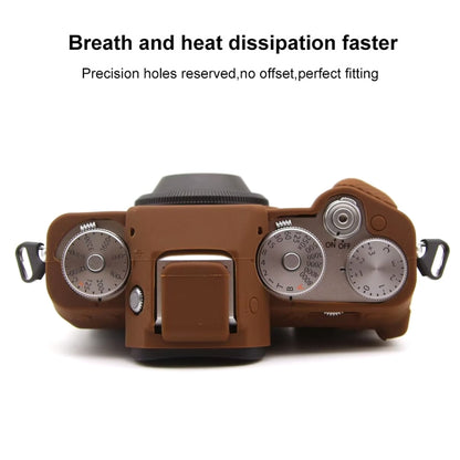 For FUJIFILM X-T5 Soft Silicone Protective Case(Coffee) by bashfashion