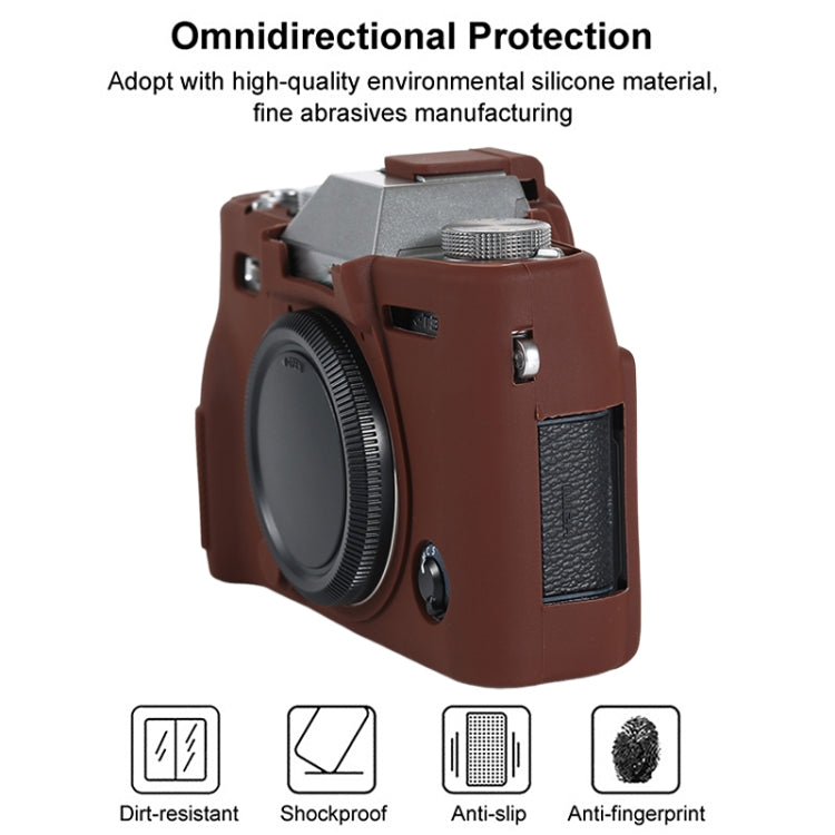 For FUJIFILM X-T30 II Soft Silicone Protective Case(Coffee) by bashfashion