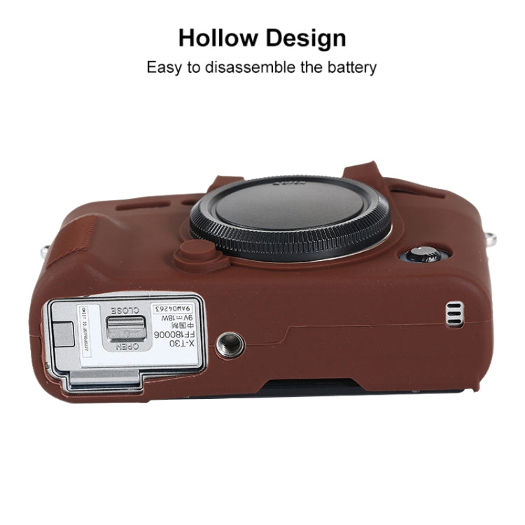 For FUJIFILM X-T30 II Soft Silicone Protective Case(Coffee) by bashfashion