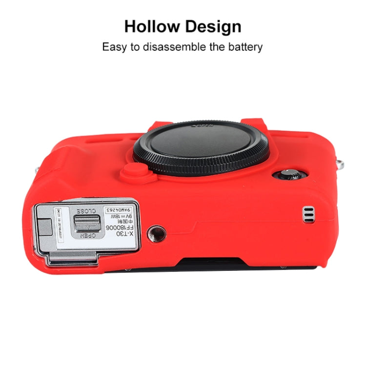 For FUJIFILM X-T30 II Soft Silicone Protective Case(Red) by bashfashion