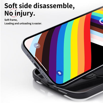 For iPhone 16e Double Ring MagSafe Magnetic Holder Phone Case(Transparent) by bashfashion