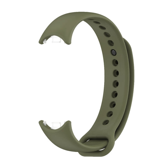 For Xiaomi Smart Band 9 / 8 MIJOBS Metal Buckle Solid Color Silicone Watch Band(Army Green) by MIJOBS