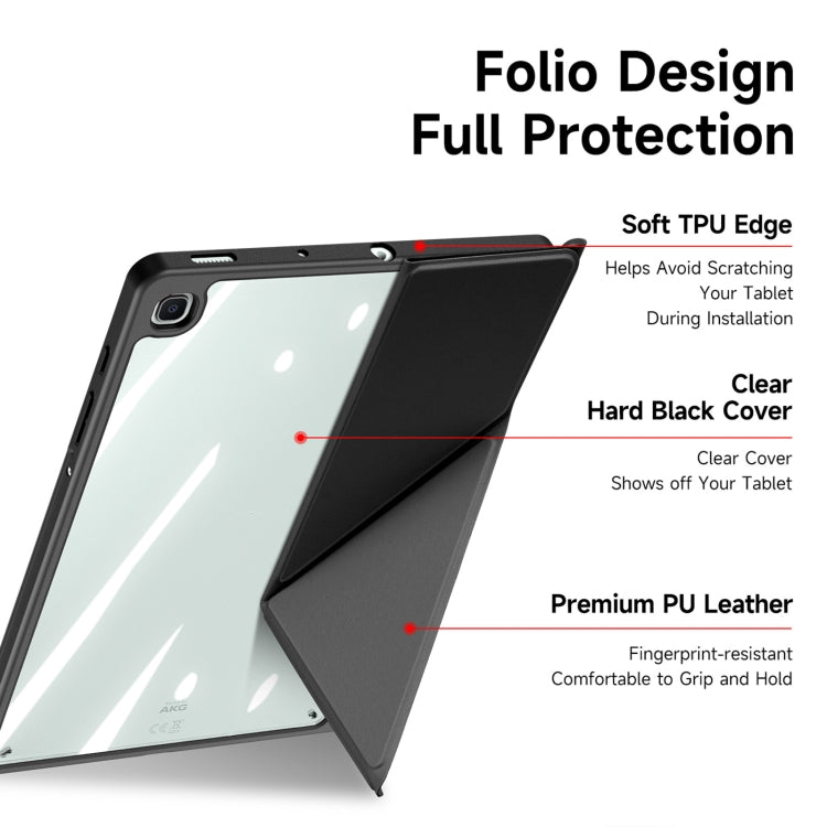 For Samsung Galaxy Tab S6 Lite 2024 DUX DUCIS Magi Series Smart Leather Tablet Case(Black) by DUX DUCIS