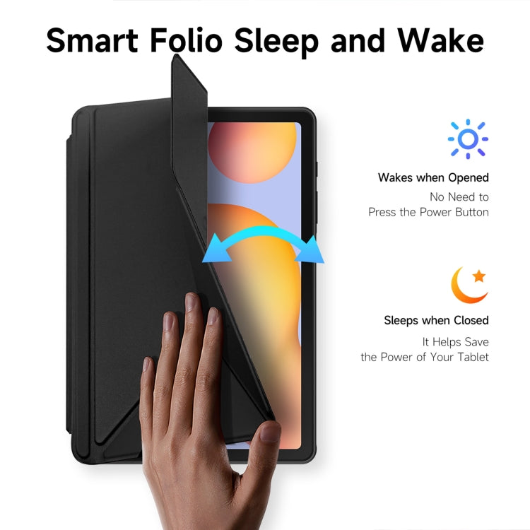 For Samsung Galaxy Tab S6 Lite 2024 DUX DUCIS Magi Series Smart Leather Tablet Case(Black) by DUX DUCIS