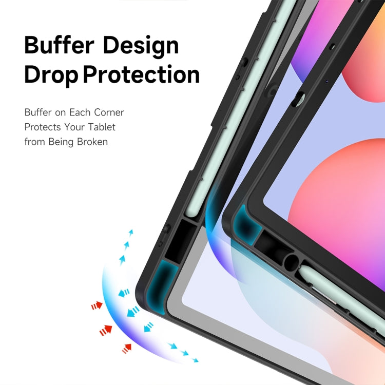 For Samsung Galaxy Tab S6 Lite 2024 DUX DUCIS Magi Series Smart Leather Tablet Case(Black) by DUX DUCIS