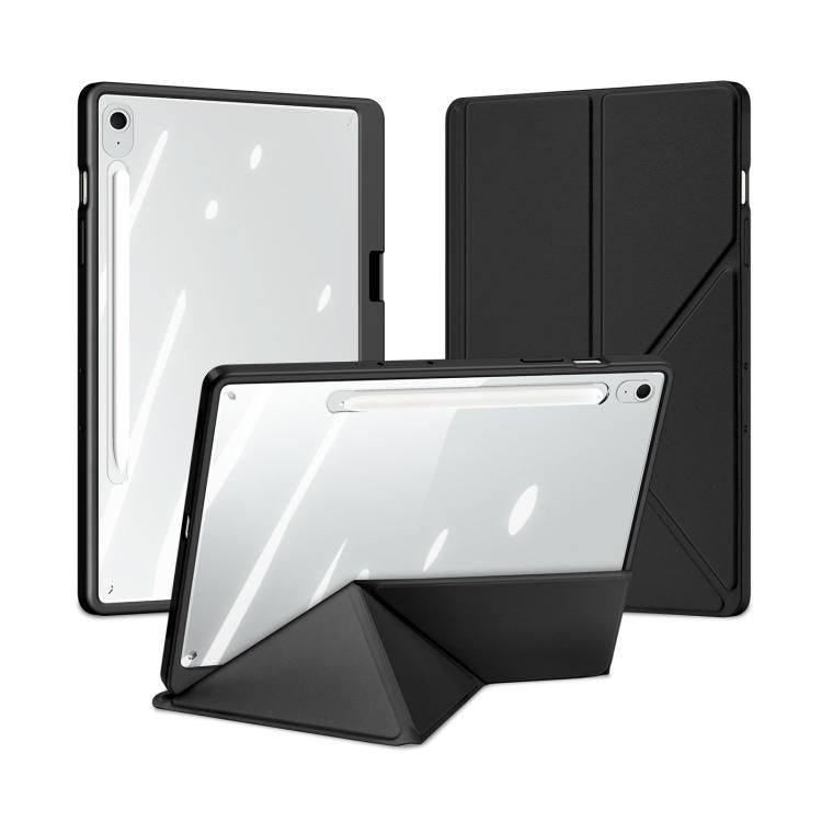 For Samsung Galaxy Tab S10 FE+ DUX DUCIS Magi Series Smart Leather Tablet Case(Black) by DUX DUCIS