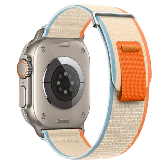 For Apple Watch Ultra 2 49mm Dual-Section Loop Nylon Watch Band(Milk White) by bashfashion