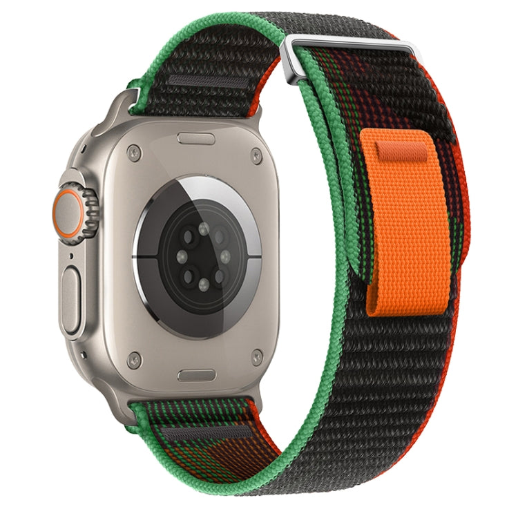 For Apple Watch Ultra 2 49mm Dual-Section Loop Nylon Watch Band(Black Unity) by bashfashion