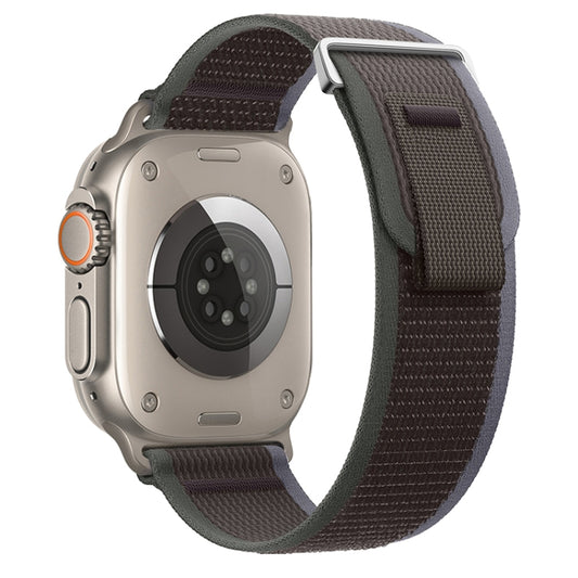 For Apple Watch Ultra 2 49mm Dual-Section Loop Nylon Watch Band(Blue Black) by bashfashion