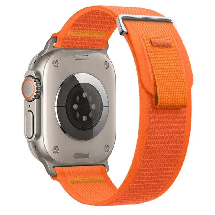 For Apple Watch Ultra 49mm Dual-Section Loop Nylon Watch Band(Orange) by bashfashion