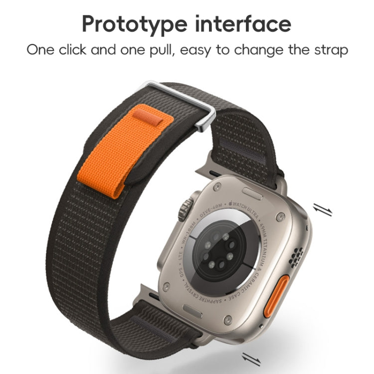 For Apple Watch Ultra 49mm Dual-Section Loop Nylon Watch Band(Starlight Pink) by bashfashion