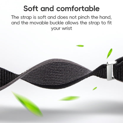 For Apple Watch Ultra 49mm Dual-Section Loop Nylon Watch Band(Black Grey) by bashfashion