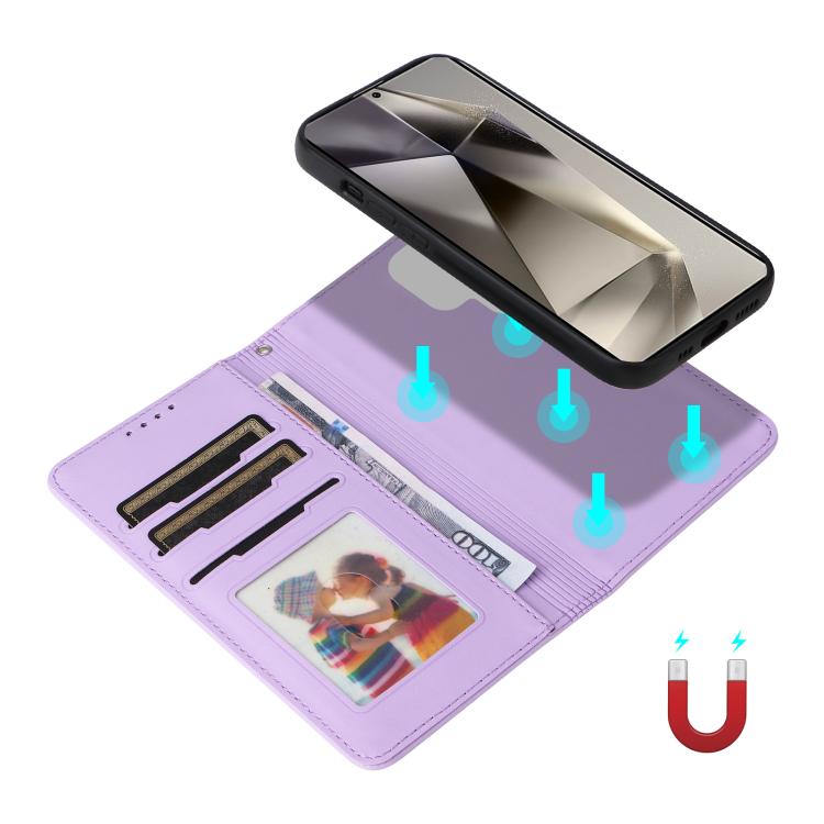 For Samsung Galaxy S25 Ultra 5G BETOPNICE BN-005 2 in 1 Detachable Imitate Genuine Leather Phone Case(Light Purple) by BETOPNICE