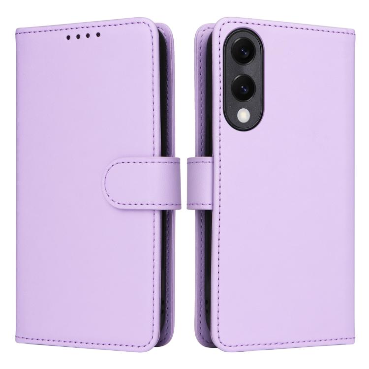 For Samsung Galaxy S25 Edge 5G BETOPNICE BN-005 2 in 1 Detachable Imitate Genuine Leather Phone Case(Light Purple) by BETOPNICE