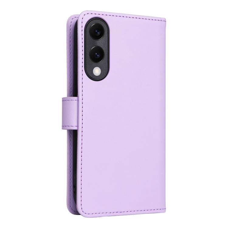 For Samsung Galaxy S25 Edge 5G BETOPNICE BN-005 2 in 1 Detachable Imitate Genuine Leather Phone Case(Light Purple) by BETOPNICE