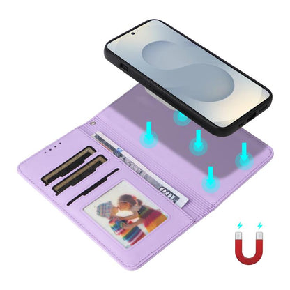 For Samsung Galaxy S25 Edge 5G BETOPNICE BN-005 2 in 1 Detachable Imitate Genuine Leather Phone Case(Light Purple) by BETOPNICE