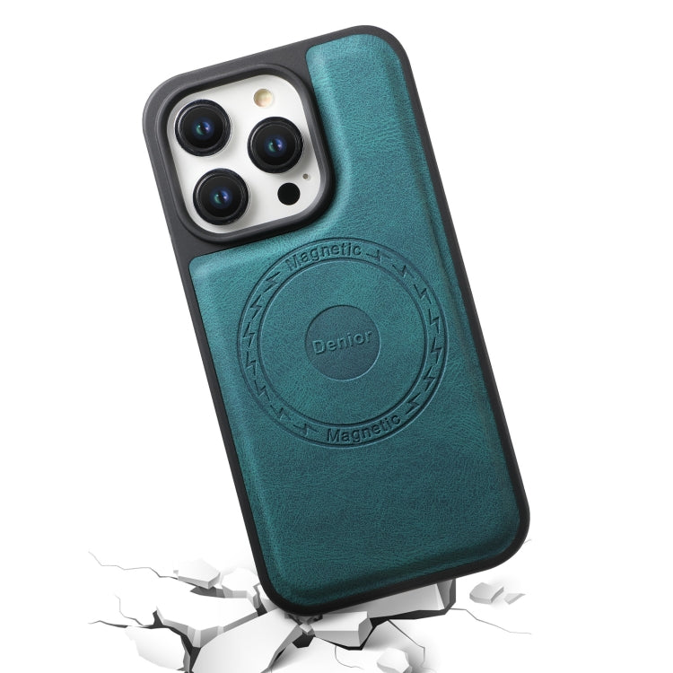 For iPhone 14 / 13 Denior A13 Skin Feel MagSafe Phone Case(Blue) by Denior