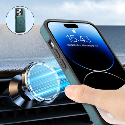 For iPhone 15 Pro Max Denior A13 Skin Feel MagSafe Phone Case(Blue) by Denior