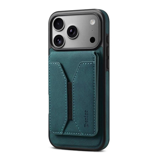 For iPhone 17 Pro Max Denior D17 Skin Feel MagSafe Detachable Card Slot Phone Case(Blue) by Denior