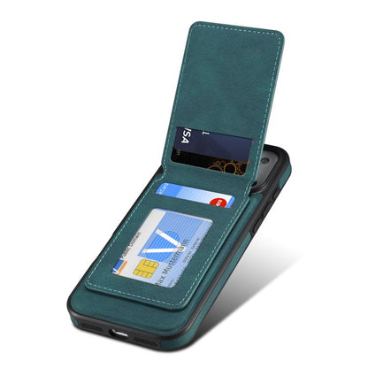 For iPhone 17 Pro Max Denior D17 Skin Feel MagSafe Detachable Card Slot Phone Case(Blue) by Denior