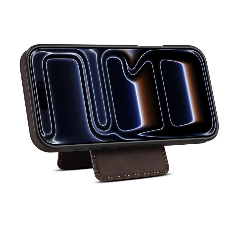 For iPhone 17 Pro Max Denior D17 Skin Feel MagSafe Detachable Card Slot Phone Case(Brown) by Denior