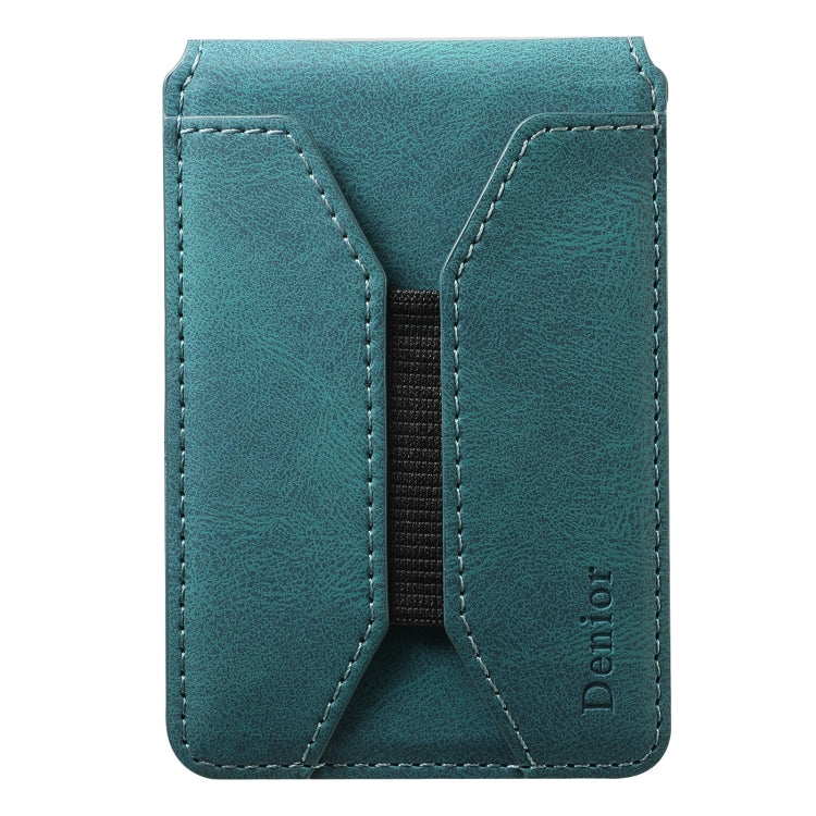 Denior V11 VV MagSafe Magnetic Phone PU Card Sleeve(Blue) by Denior