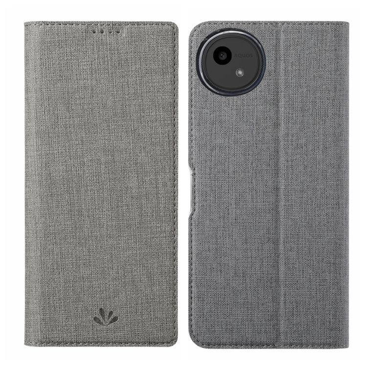 For Sharp Aquos Wish4 ViLi DMX Series TPU + PU Leather Magnetic Phone Case(Grey) by ViLi