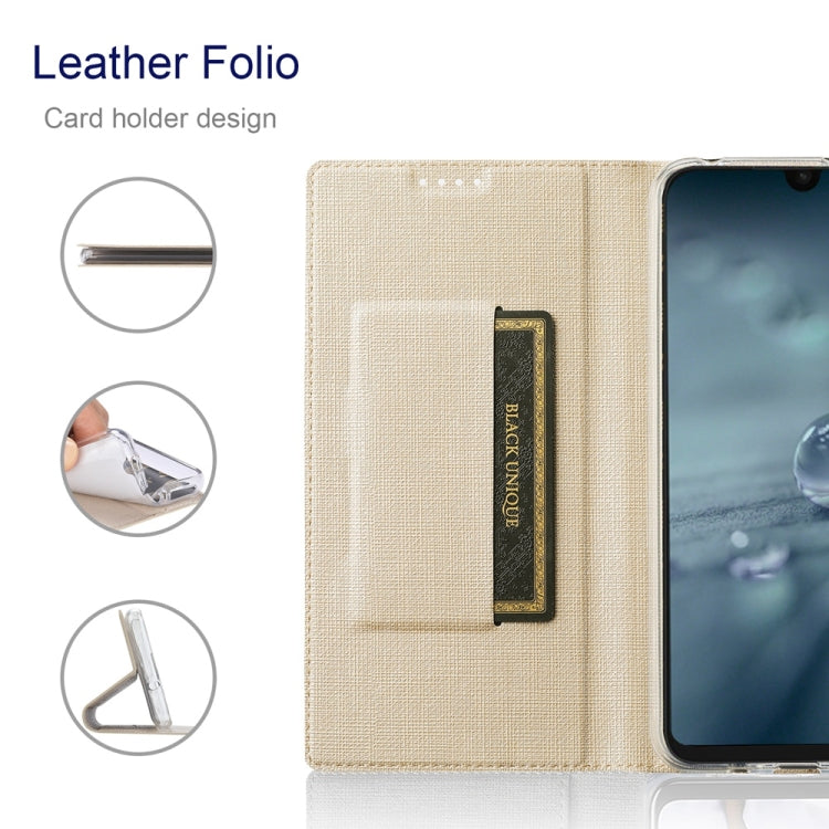 For Sharp Aquos Wish4 ViLi DMX Series TPU + PU Leather Magnetic Phone Case(Gold) by ViLi