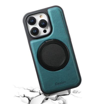 For iPhone 15 Plus / 14 Plus Denior A14 Skin Feel Rotating Holder MagSafe Phone Case(Blue) by Denior