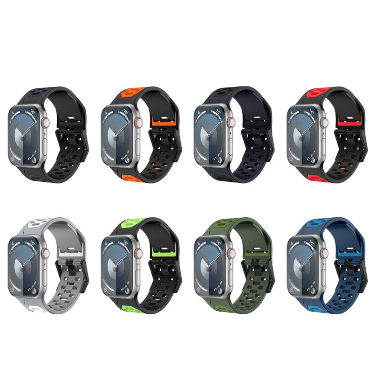 For Apple Watch Ultra 2 49mm Meteorite Two-color Silicone Watch Band(Grey White) by bashfashion