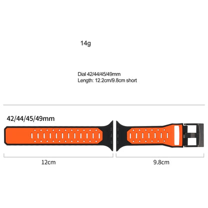 For Apple Watch Ultra 2 49mm Meteorite Two-color Silicone Watch Band(Army Green) by bashfashion