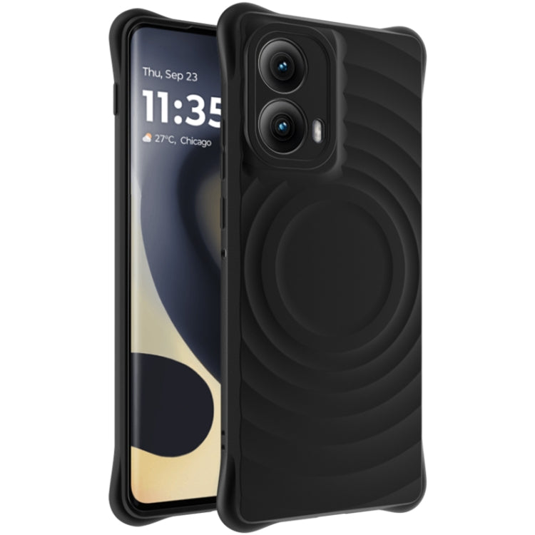 For Motorola Edge 2024 IMAK UC-6 Series Manbo Frosting Soft Phone Case(Black) by imak