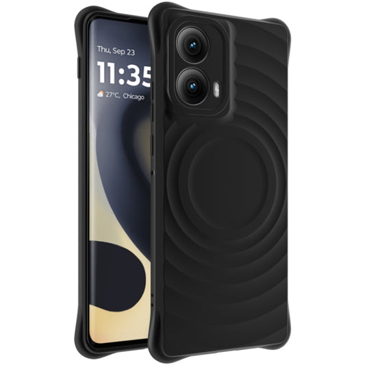 For Motorola Edge 2024 IMAK UC-6 Series Manbo Frosting Soft Phone Case(Black) by imak