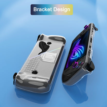 For ASUS ROG Ally X TPU Transparent Protective Case with Holder by bashfashion