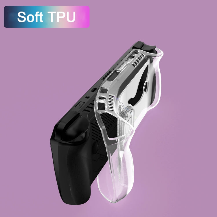 For ASUS ROG Ally X TPU Transparent Protective Case with Holder by bashfashion