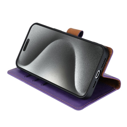 For iPhone 16 Pro N.BEKUS CSJ-P1 Solid Color Leather Phone Case(Purple) by N.BEKUS
