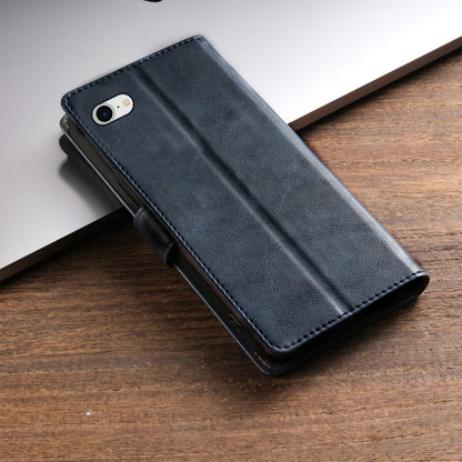 For iPhone 16e N.BEKUS CSJ-P1 Solid Color Leather Phone Case(Blue) by N.BEKUS