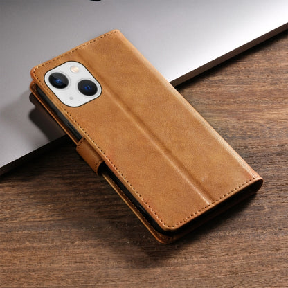 For iPhone 15 N.BEKUS CSJ-P1 Solid Color Leather Phone Case(Brown) by N.BEKUS