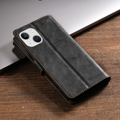 For iPhone 15 N.BEKUS CSJ-P1 Solid Color Leather Phone Case(Black) by N.BEKUS