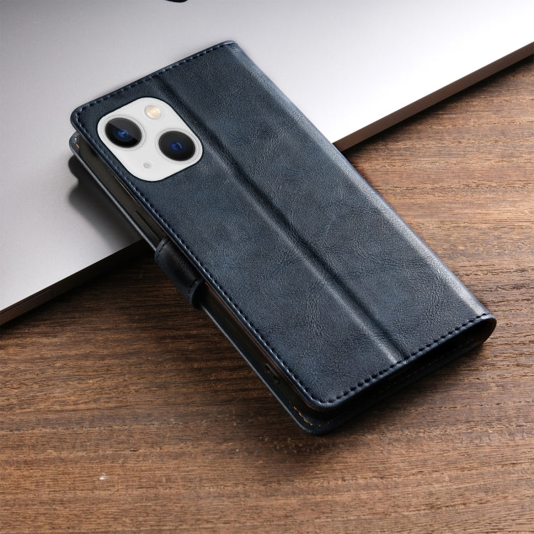 For iPhone 15 N.BEKUS CSJ-P1 Solid Color Leather Phone Case(Blue) by N.BEKUS