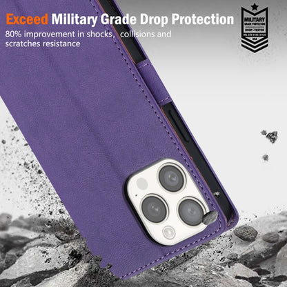 For iPhone 15 N.BEKUS CSJ-P1 Solid Color Leather Phone Case(Purple) by N.BEKUS