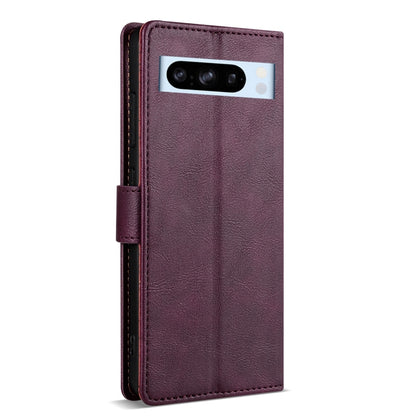 For Google Pixel 8 N.BEKUS CSJ-P1 Solid Color Leather Phone Case(Wine Red) by N.BEKUS