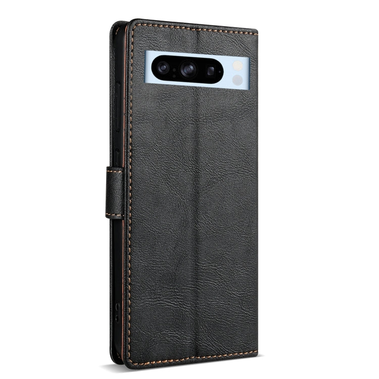 For Google Pixel 8 Pro N.BEKUS CSJ-P1 Solid Color Leather Phone Case(Black) by N.BEKUS