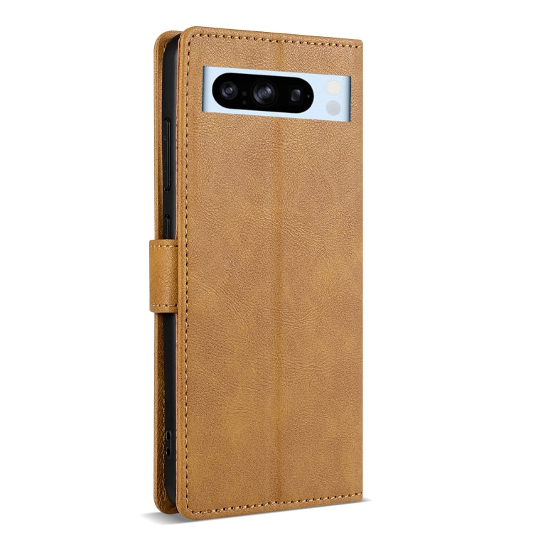 For Google Pixel 8a N.BEKUS CSJ-P1 Solid Color Leather Phone Case(Brown) by N.BEKUS