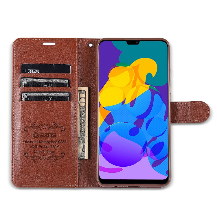 For Huawei Honor 9X Lite AZNS Sheepskin Texture Horizontal Flip Leather Case with Holder & Card Slots & Wallet(Brown) by AZNS