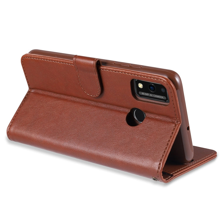 For Huawei Honor 9X Lite AZNS Sheepskin Texture Horizontal Flip Leather Case with Holder & Card Slots & Wallet(Brown) by AZNS