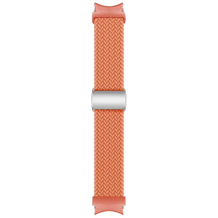 For Samsung Galaxy Watch 7 / 6 / 5 / 4 Nylon Loop Magnetic Buckle Watch Band(Orange) by bashfashion