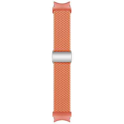 For Samsung Galaxy Watch 7 / 6 / 5 / 4 Nylon Loop Magnetic Buckle Watch Band(Orange) by bashfashion