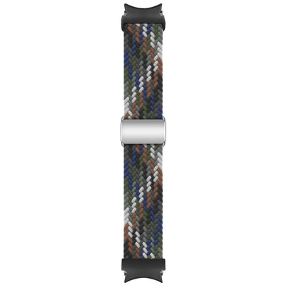 For Samsung Galaxy Watch 7 / 6 / 5 / 4 Nylon Loop Magnetic Buckle Watch Band(Denim Rainbow) by bashfashion