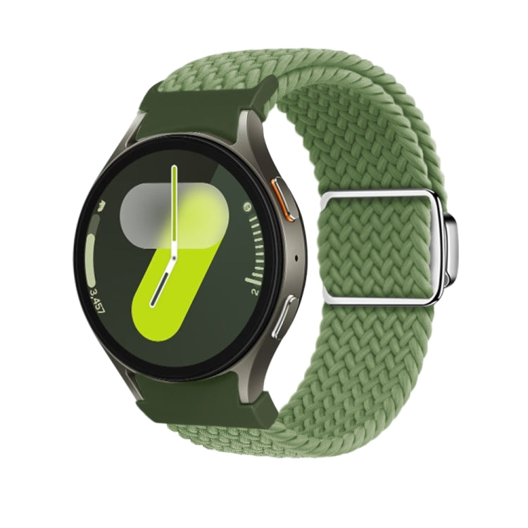 For Samsung Galaxy Watch 7 / 6 / 5 / 4 Nylon Loop Magnetic Buckle Watch Band(Cactus) by bashfashion